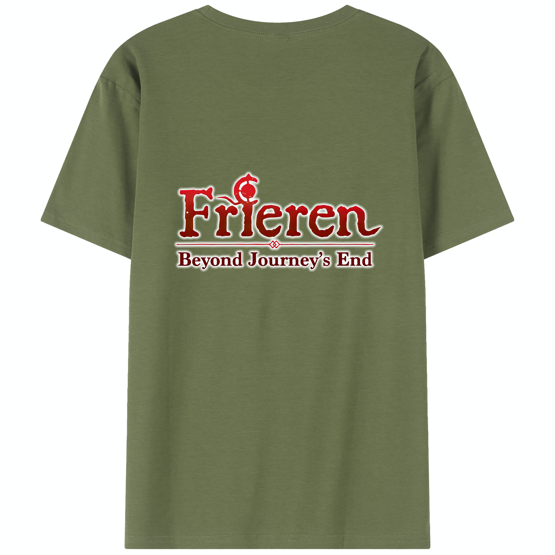 （画像用） 葬送のフリーレン Frieren 綿100％半袖Tシャツ（背面プリント）